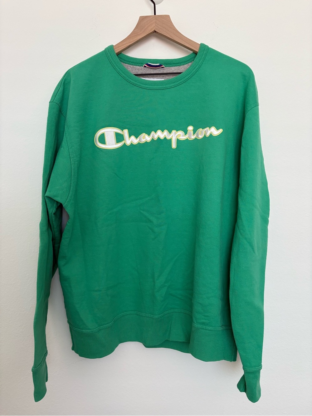 Champion Men’s Green Crewneck Sweatshirt Large